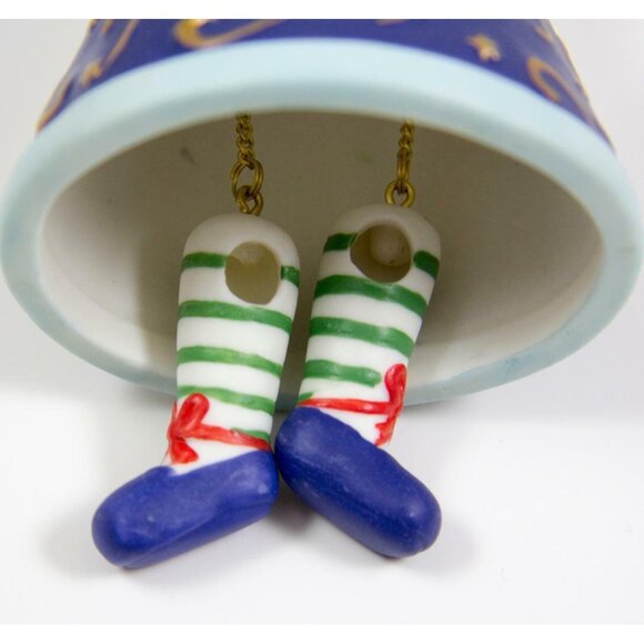 Kirkland Signature Porcelain Angel Bell Ornament w/Dangling Legs - Picture 6 of 11